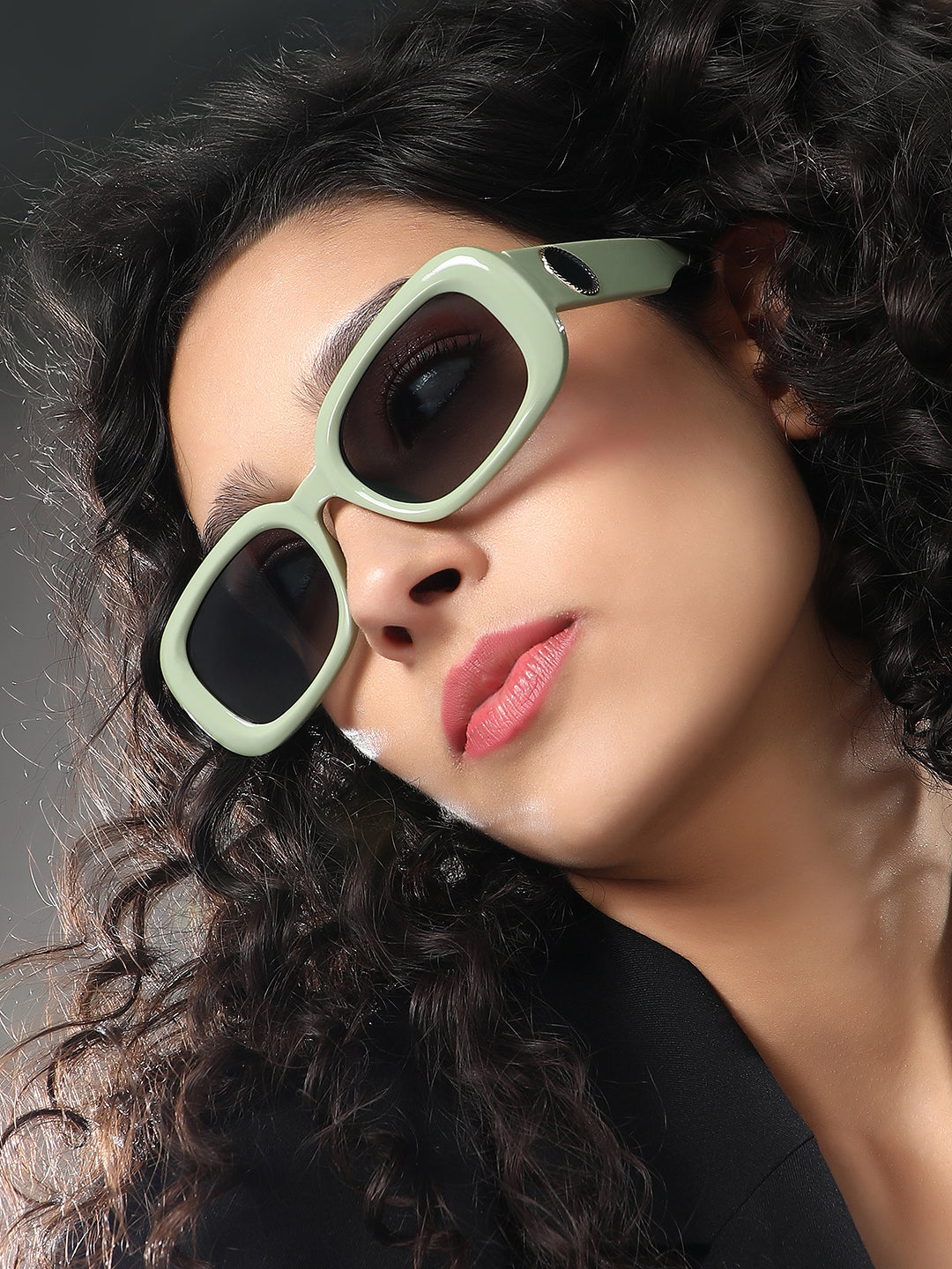 The Retro Cinema Rectangular Sunglass - Olive Green