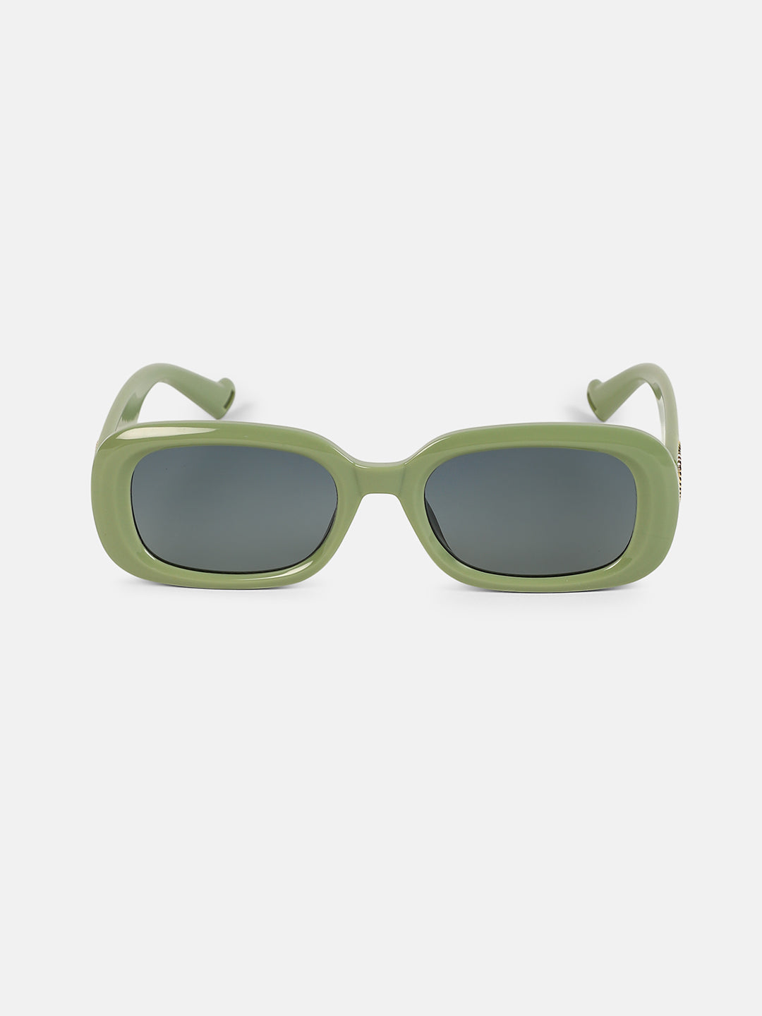 The Retro Cinema Rectangular Sunglass - Olive Green