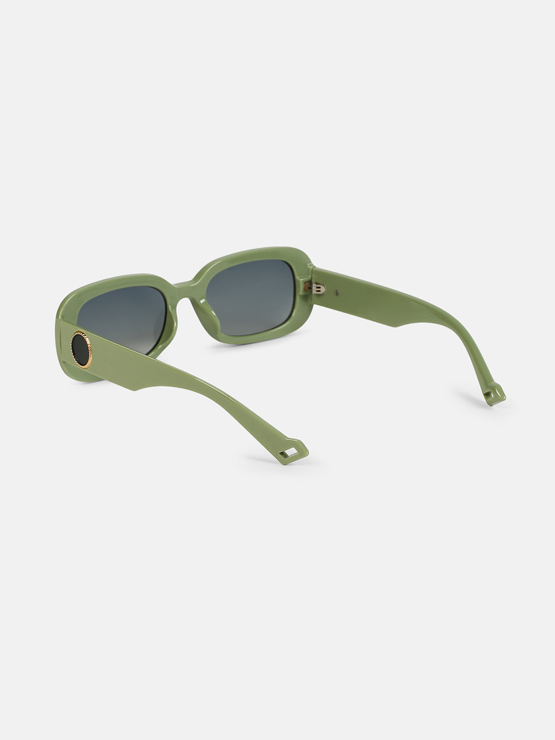 The Retro Cinema Rectangular Sunglass - Olive Green