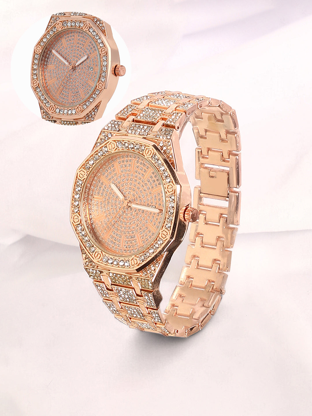 The Pompeii Round Watch - Rose Gold