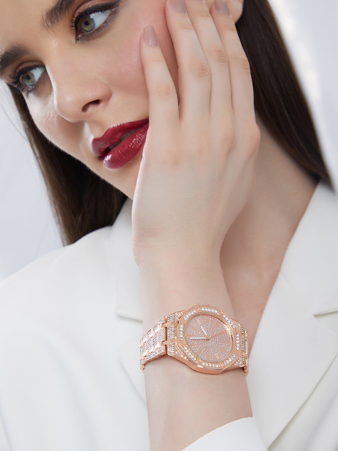 The Pompeii Round Watch - Rose Gold