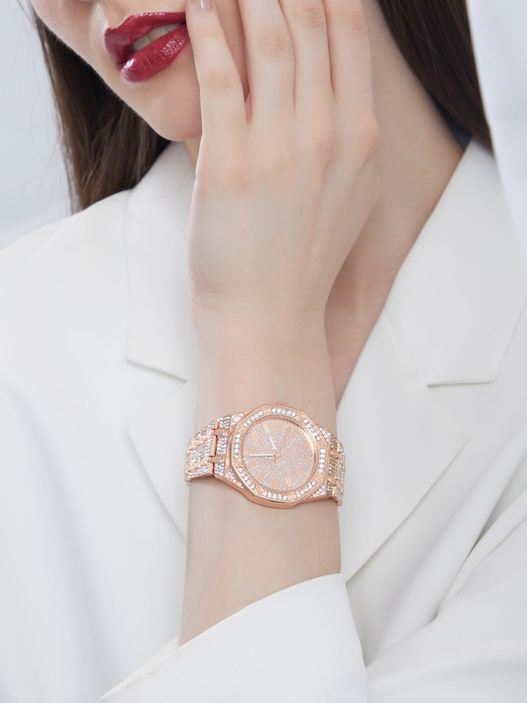 The Pompeii Round Watch - Rose Gold