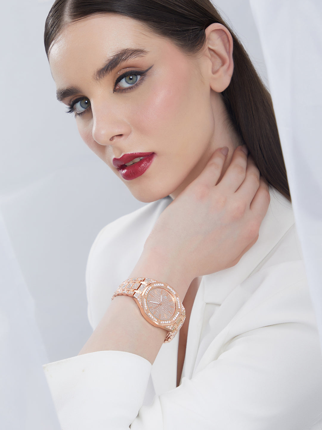 The Pompeii Round Watch - Rose Gold