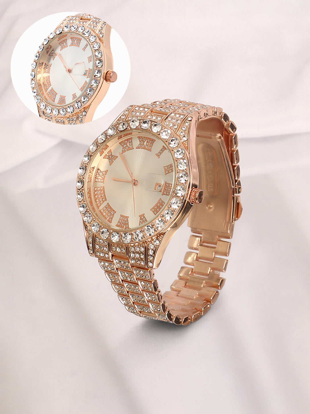 The Verona Round Watch - Rose Gold