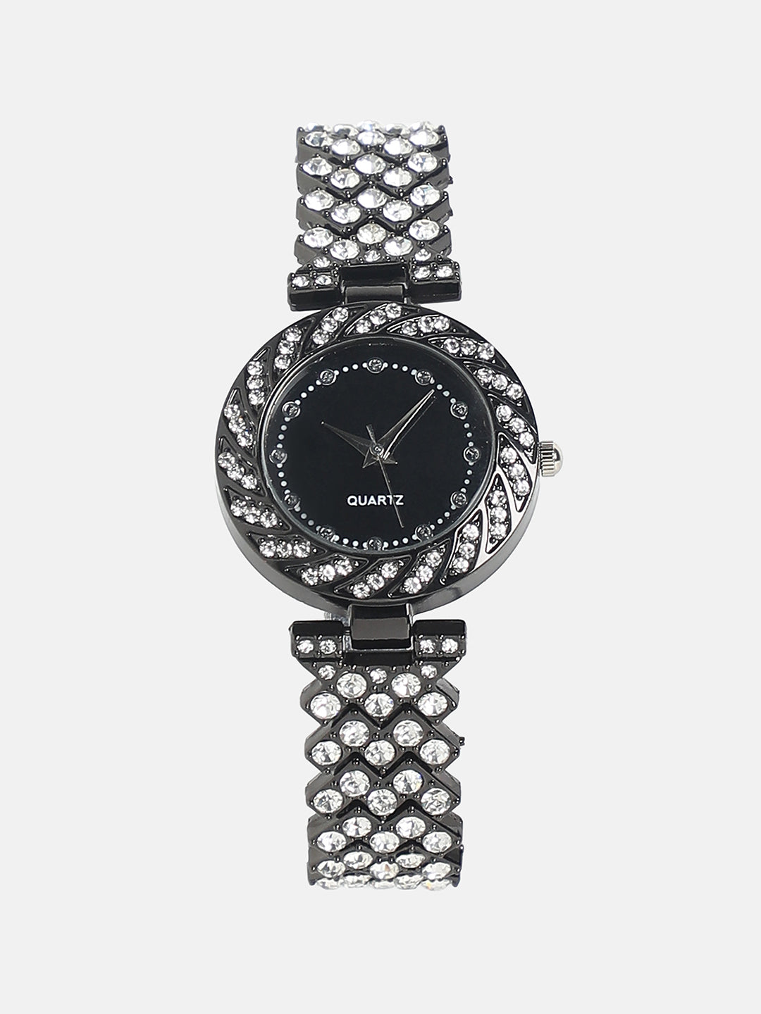 Embellished Chain Round Watch