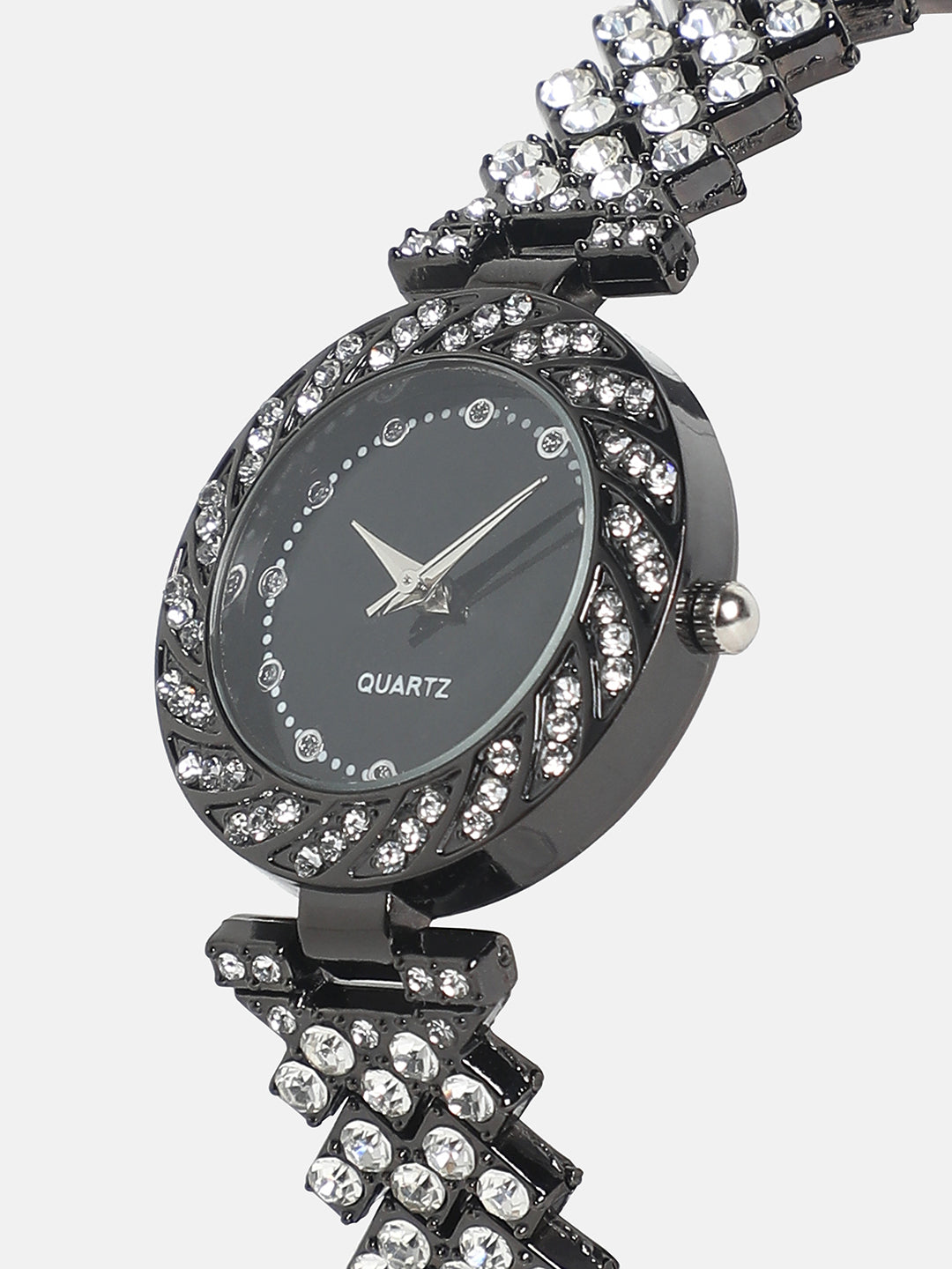 Embellished Chain Round Watch