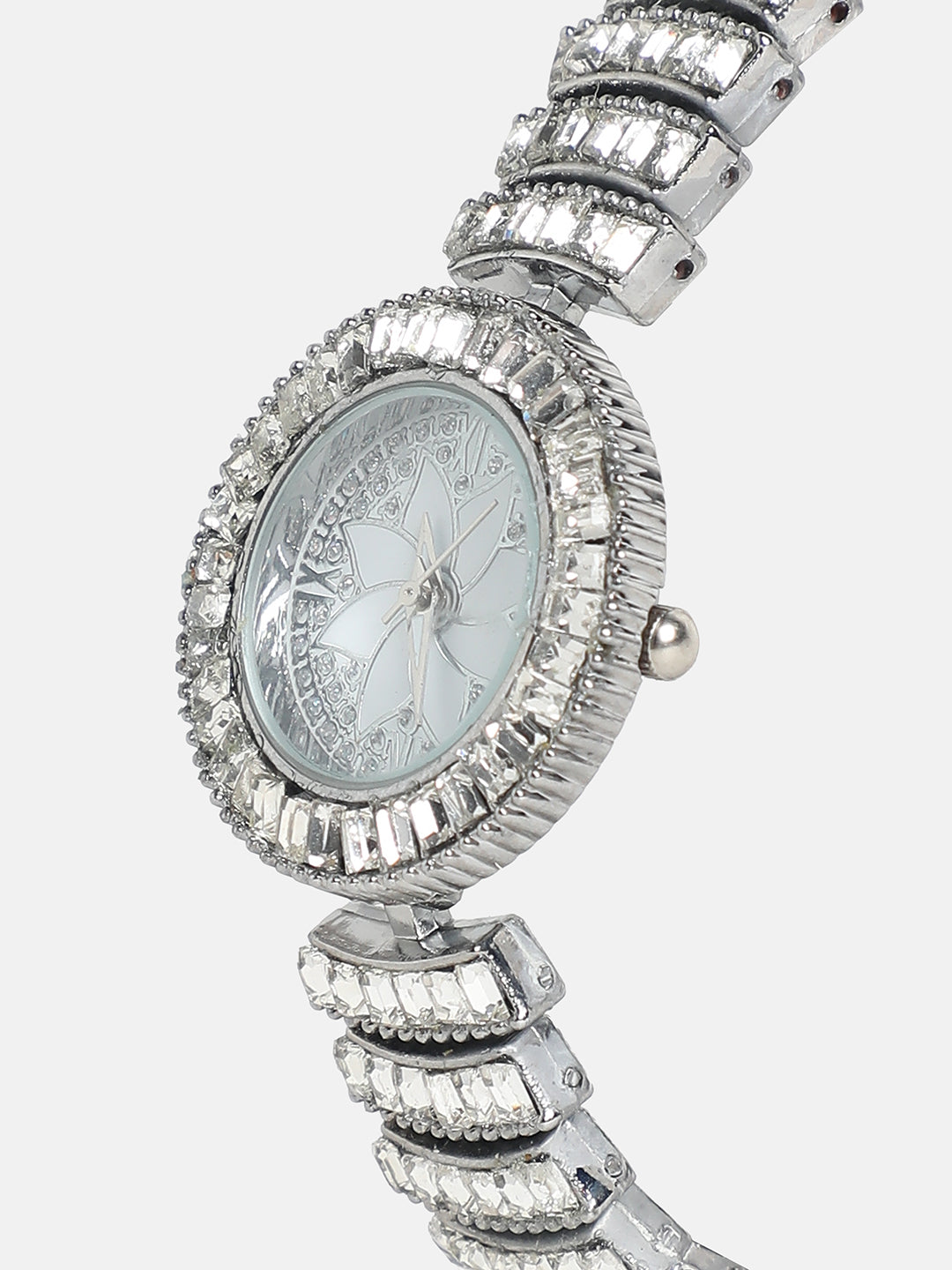 Embellished Flora Round Watch