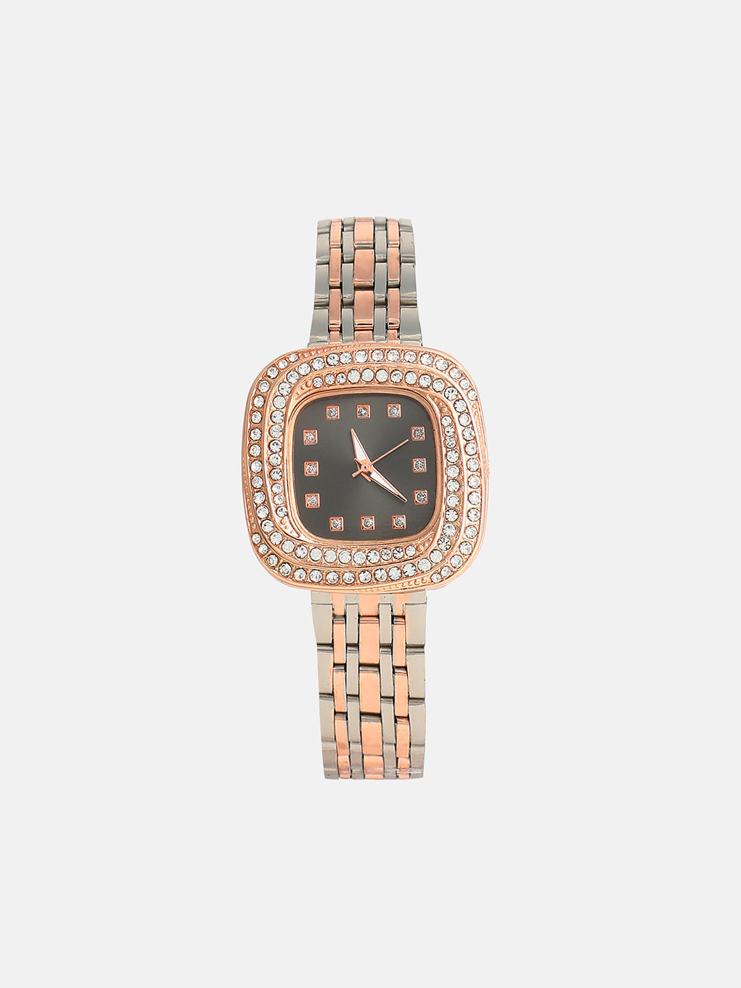 The Embellished Block Round Watch