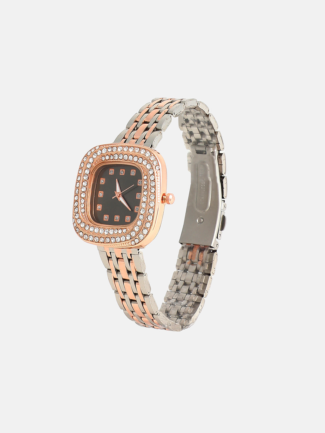 The Embellished Block Round Watch