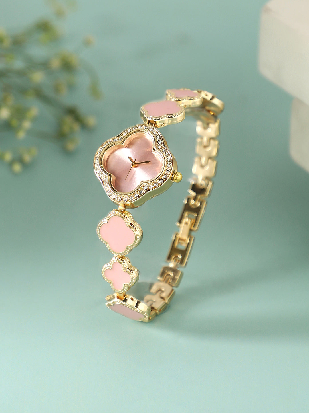 The Clover Watch - Blush Pink