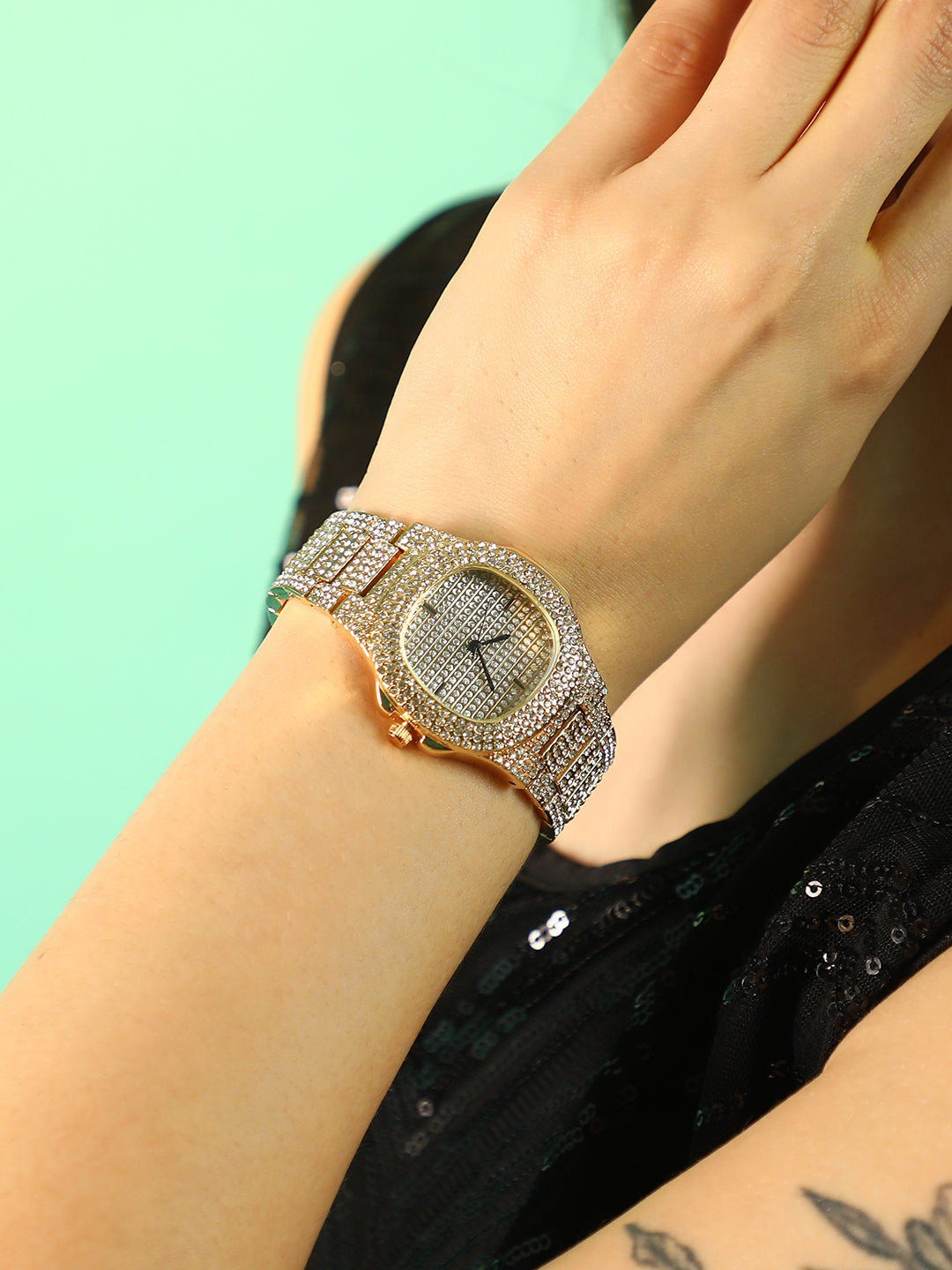 The Embellished Cluster Square Watch