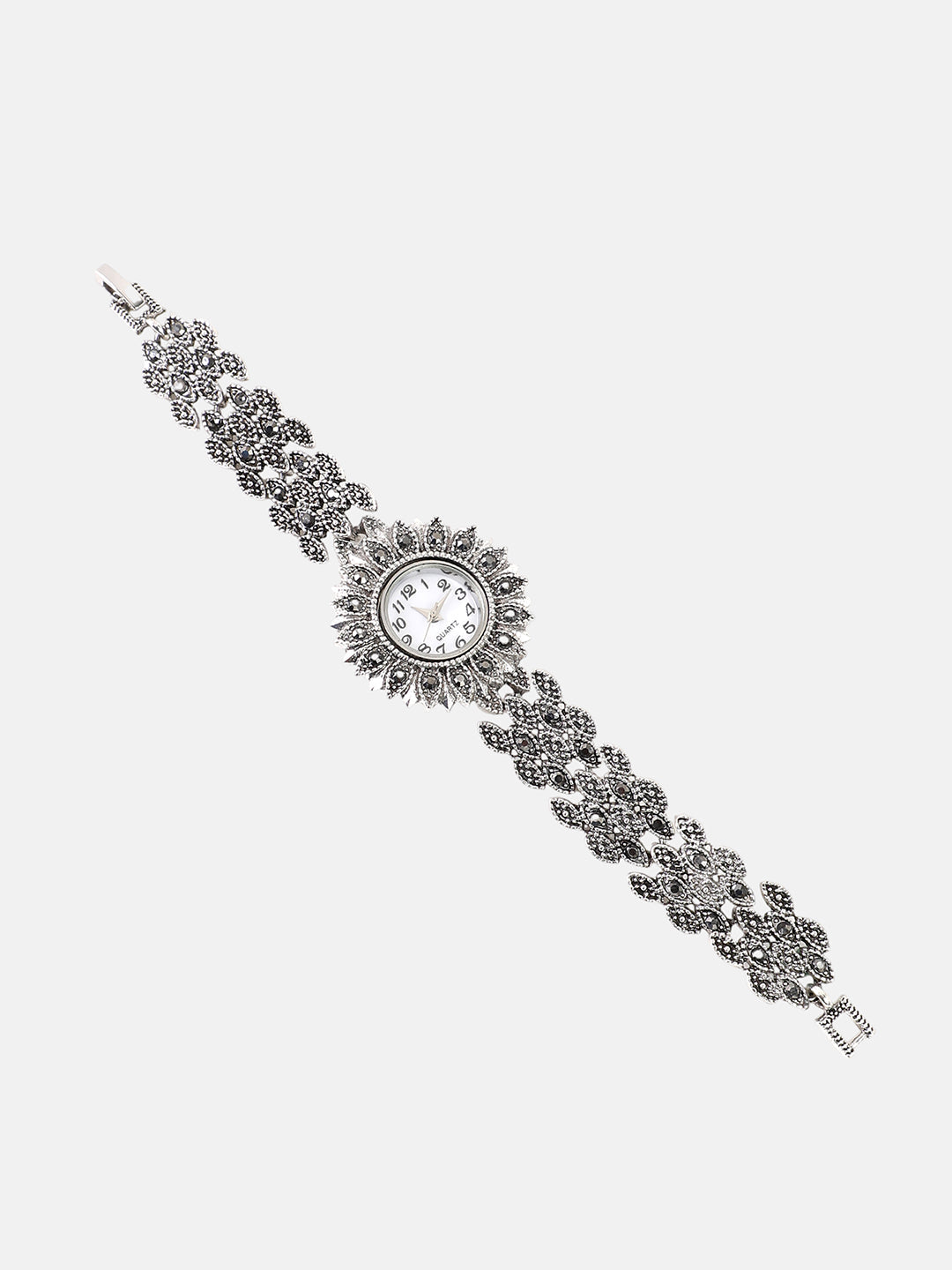 The Sunflower Round Watch - Antique Silver