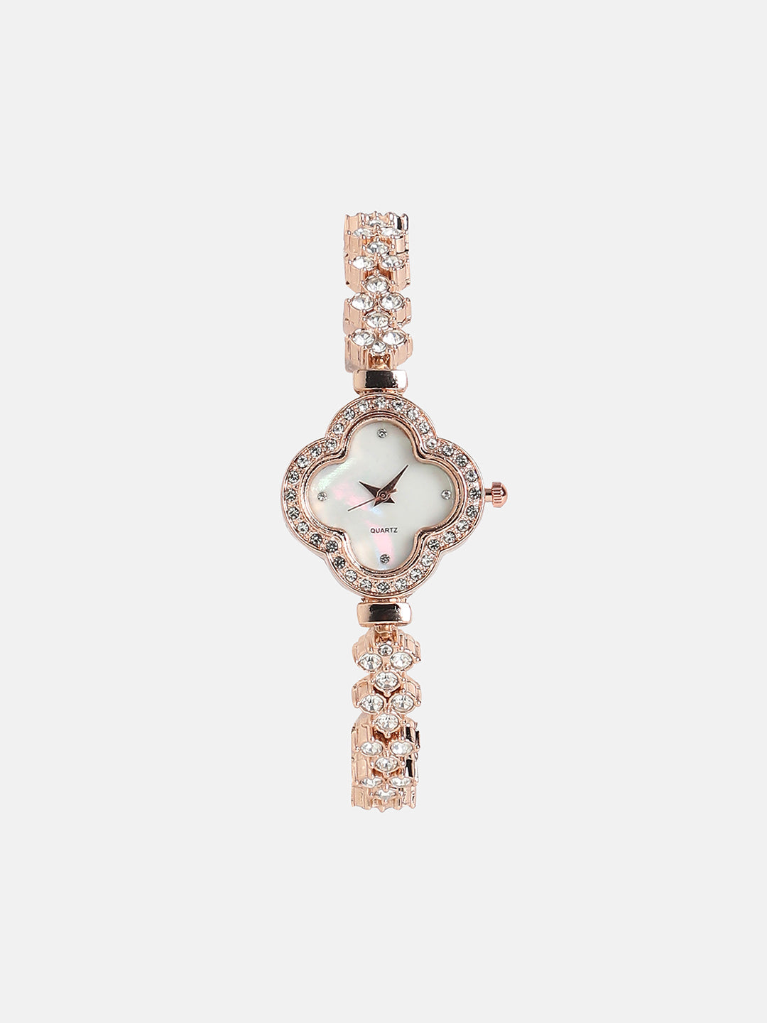 Women's The Embellished Clover Watch - Champayne Gold