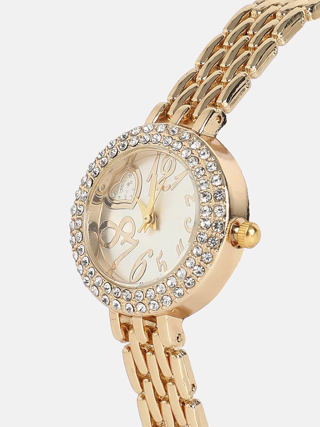 Women's The Embellished Beads Of Rice Round Watch - California Gold