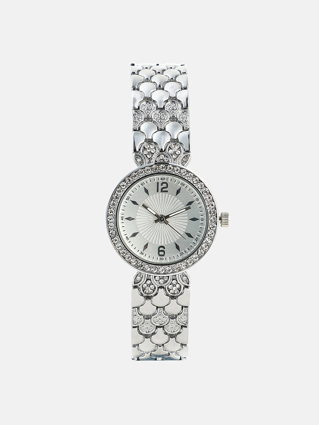 The Scalex Gem Round Watch - Metallic Silver