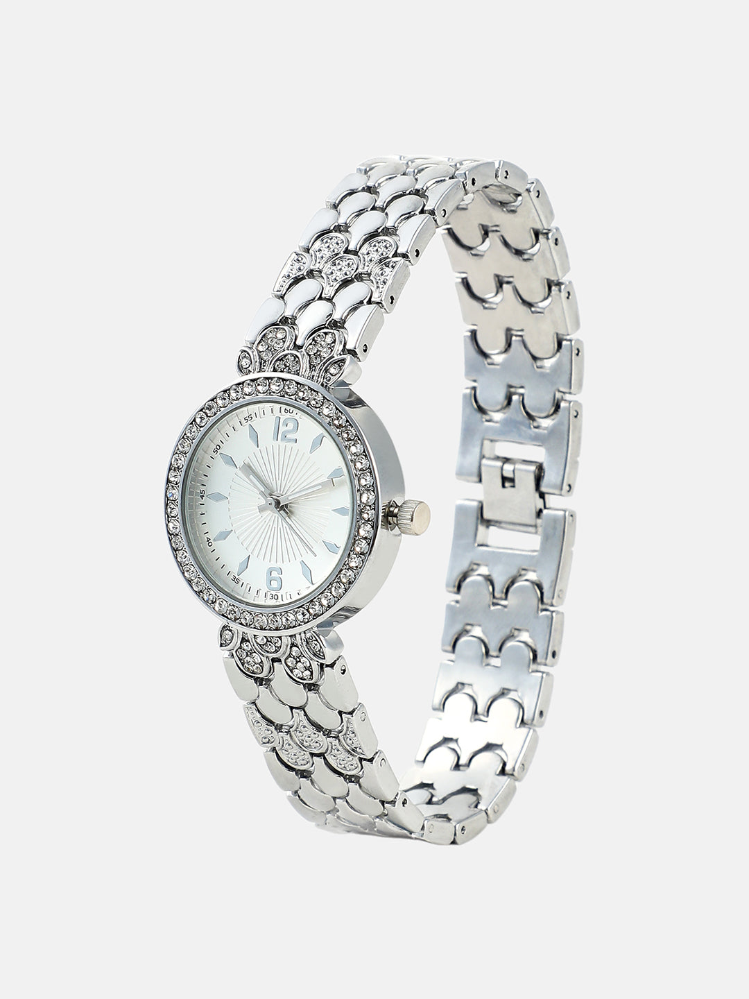 The Scalex Gem Round Watch - Metallic Silver