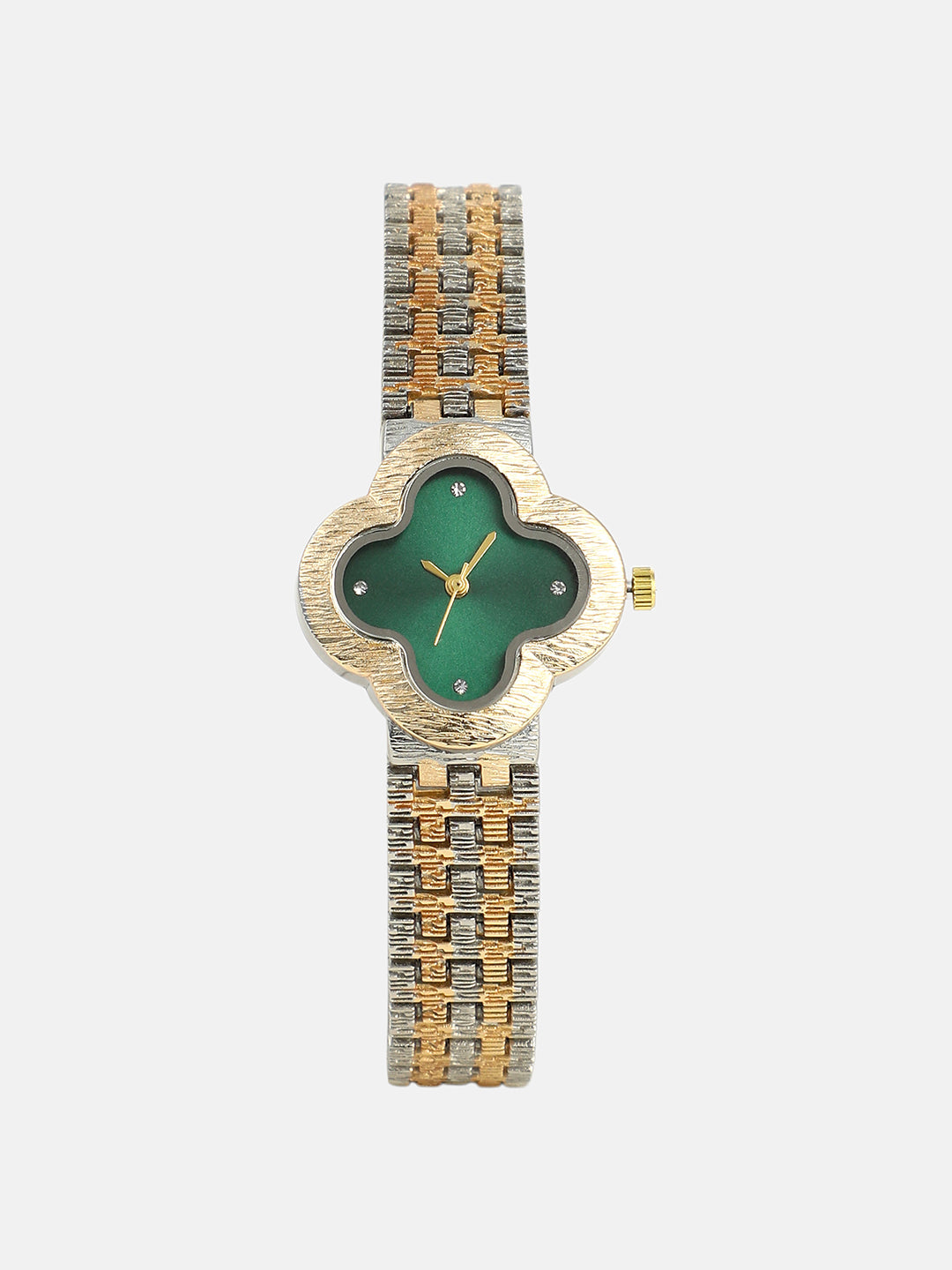 The Dented Clover Watch - Emerald Green