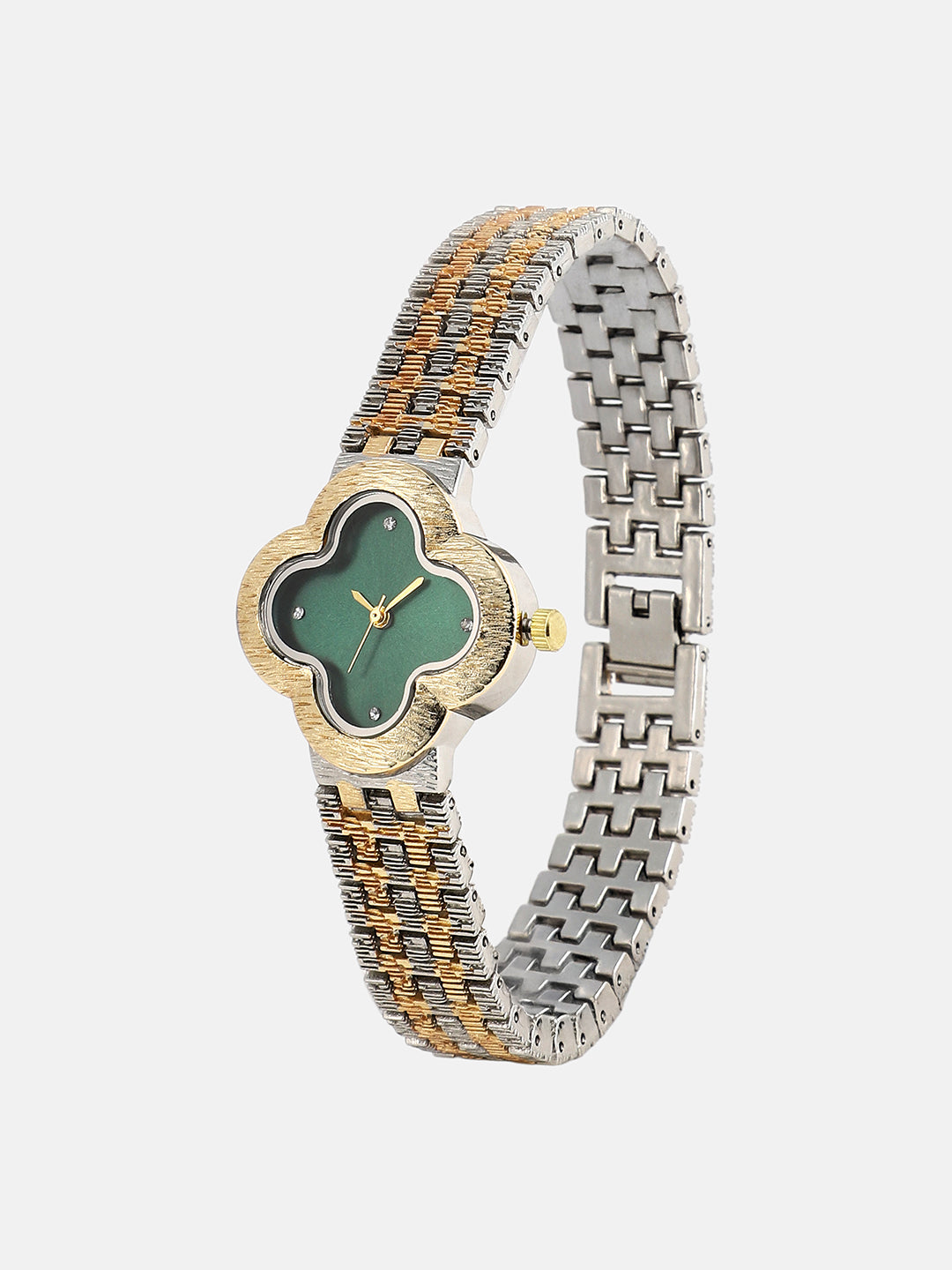 The Dented Clover Watch - Emerald Green