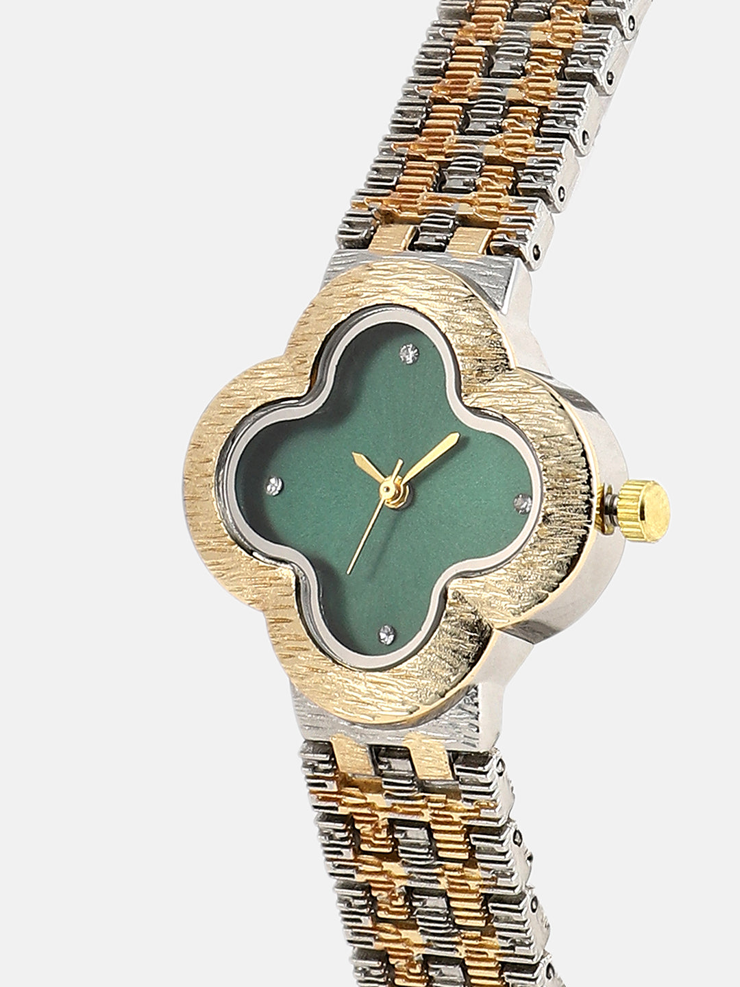 The Dented Clover Watch - Emerald Green