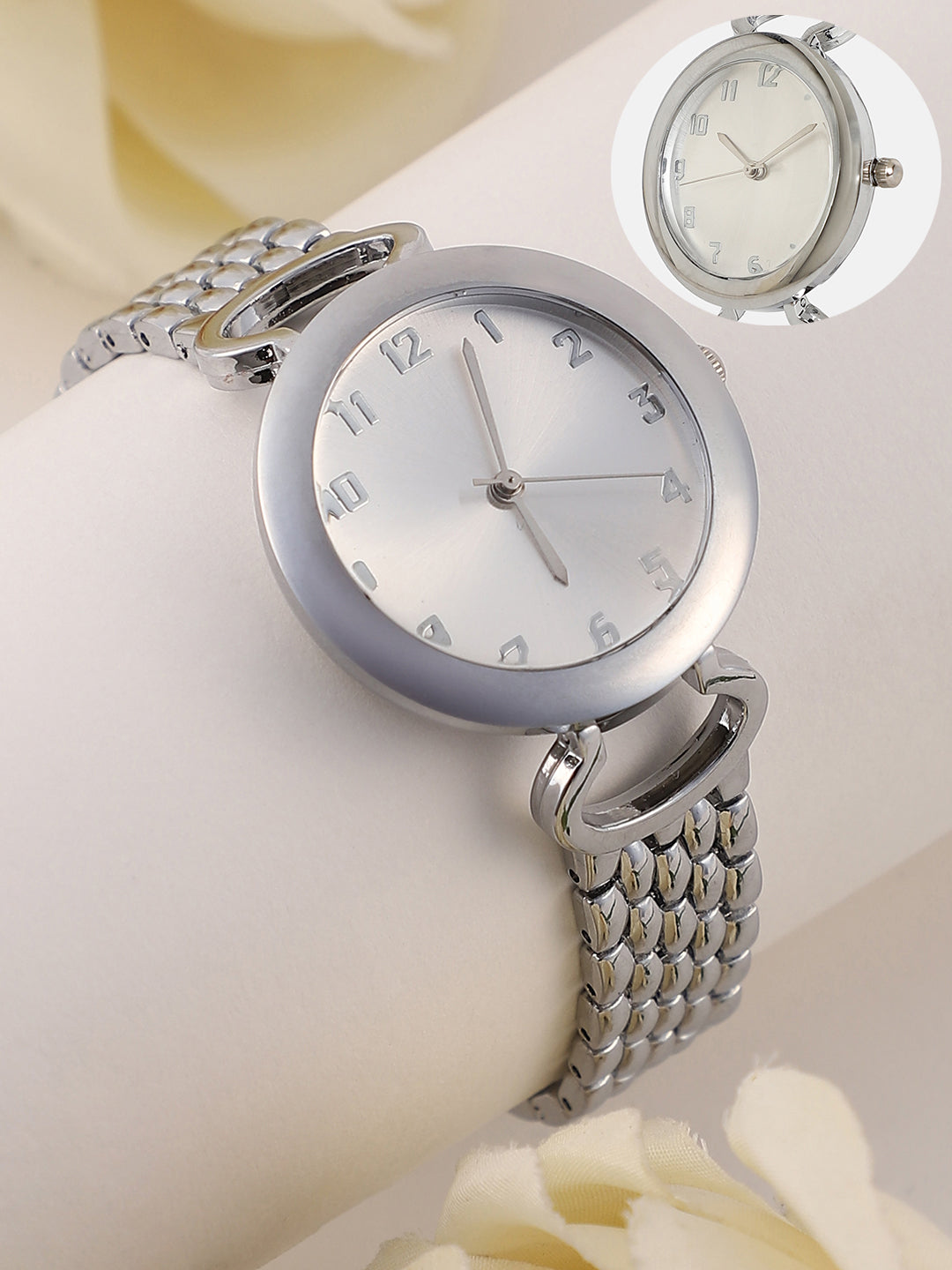 The Byzantine Round Watch - Metallic Silver