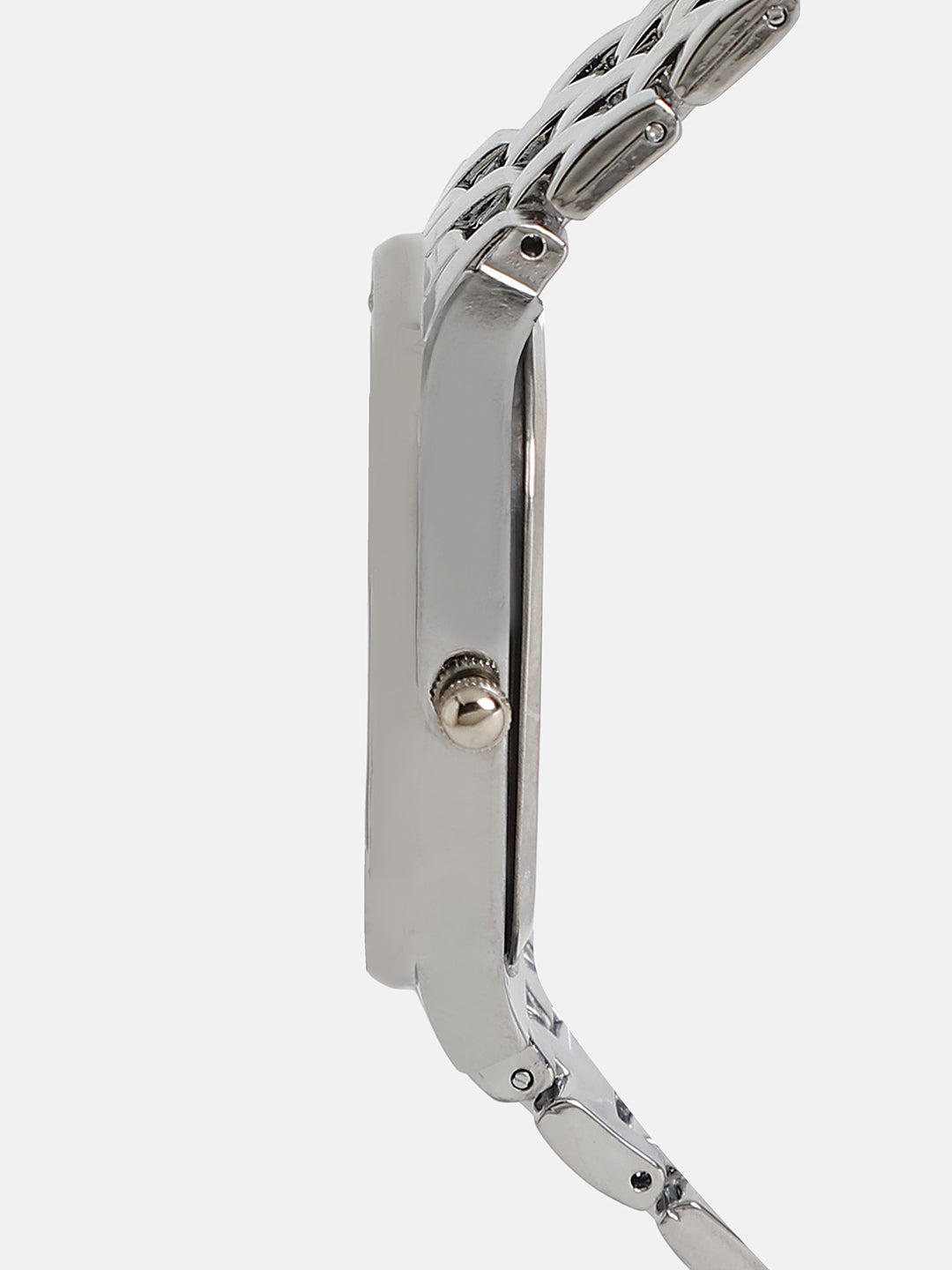 The Roman Torque Oblong Watch - Metallic Silver