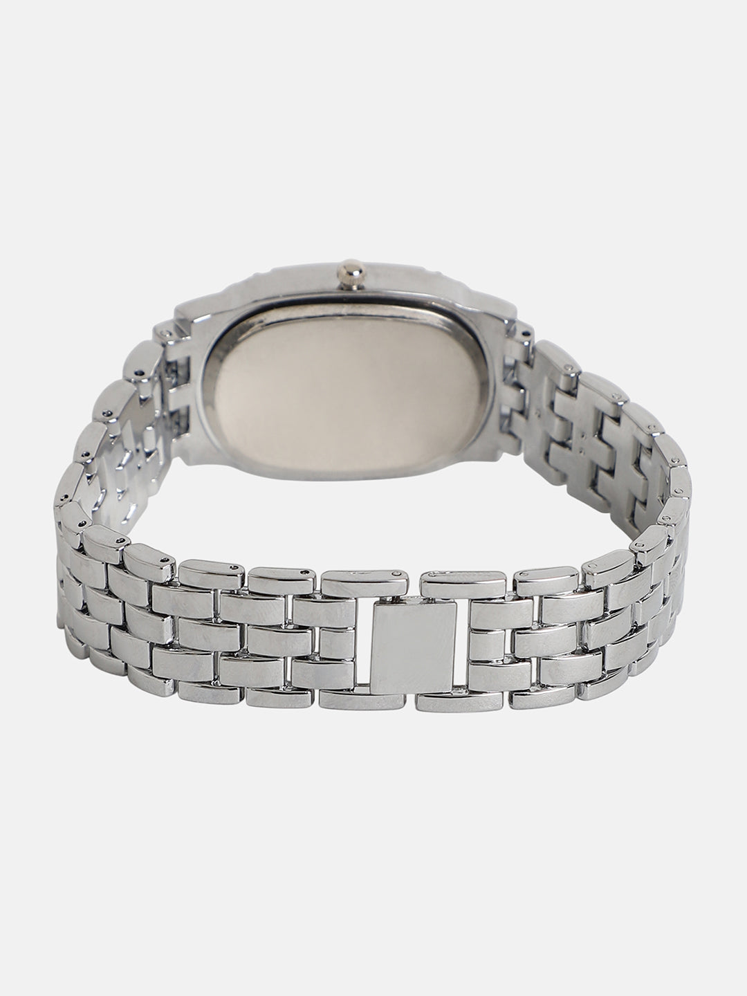 The Roman Torque Oblong Watch - Metallic Silver