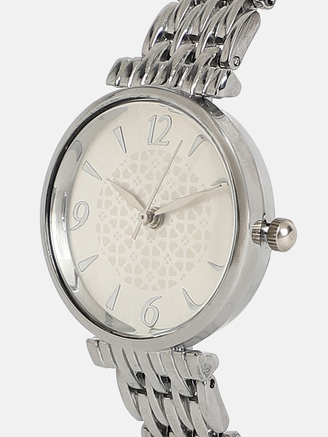 The Noé  Round Watch - Metallic Silver