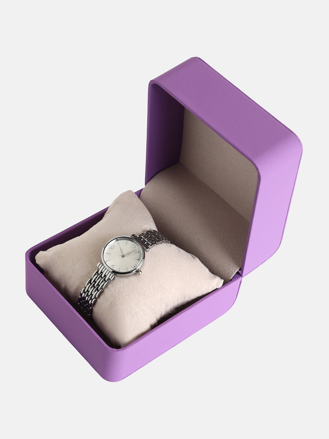 The Noé  Round Watch - Metallic Silver