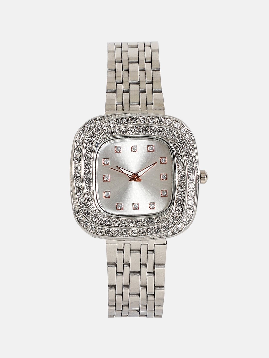 The Jolie Vortex Square Watch - Metallic Silver