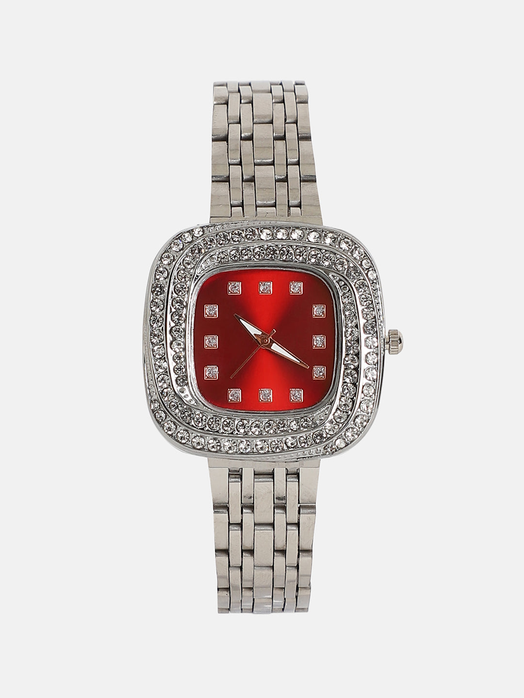 The Jolie Vortex Square Watch - Crimson Red