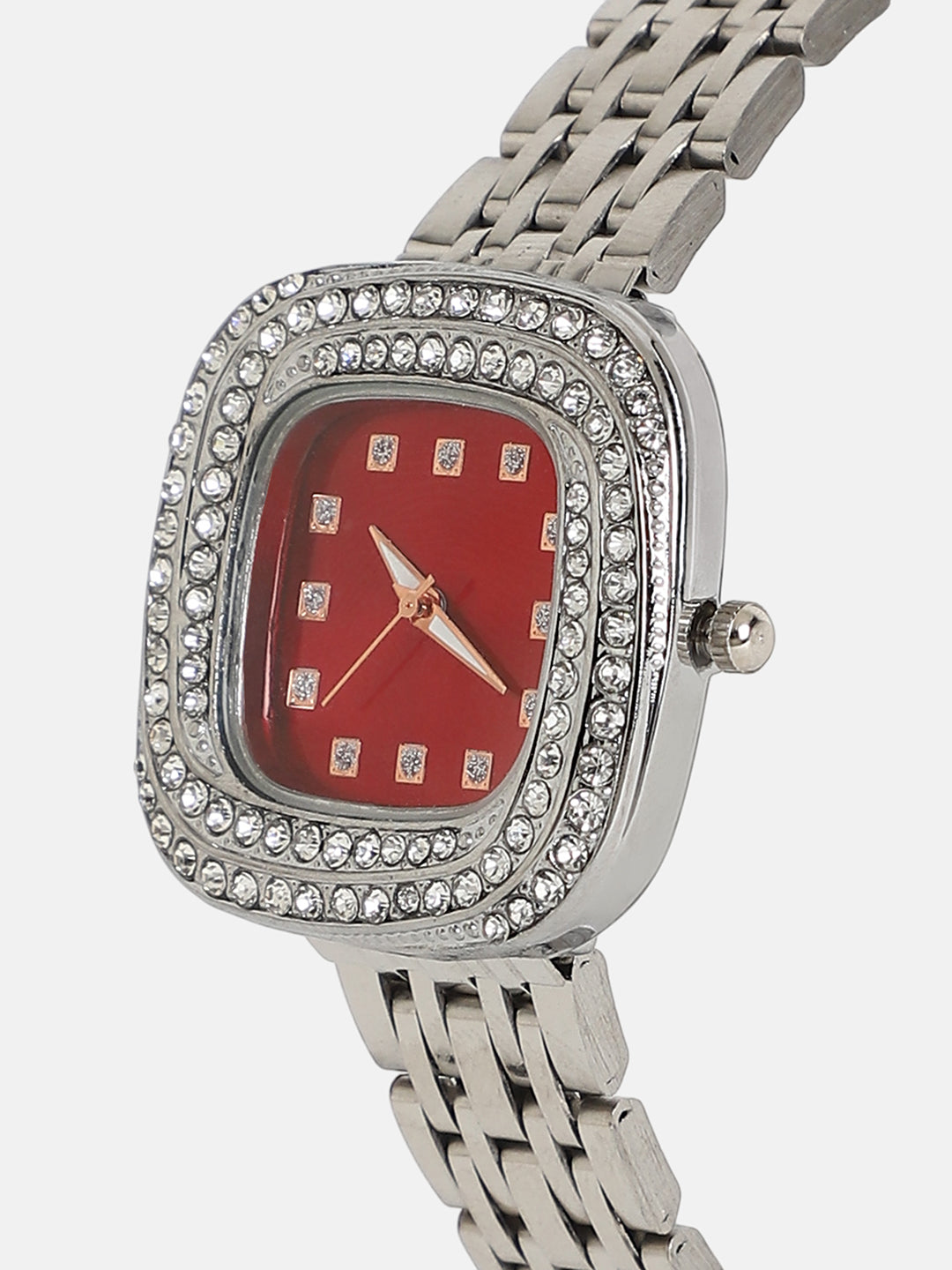 The Jolie Vortex Square Watch - Crimson Red