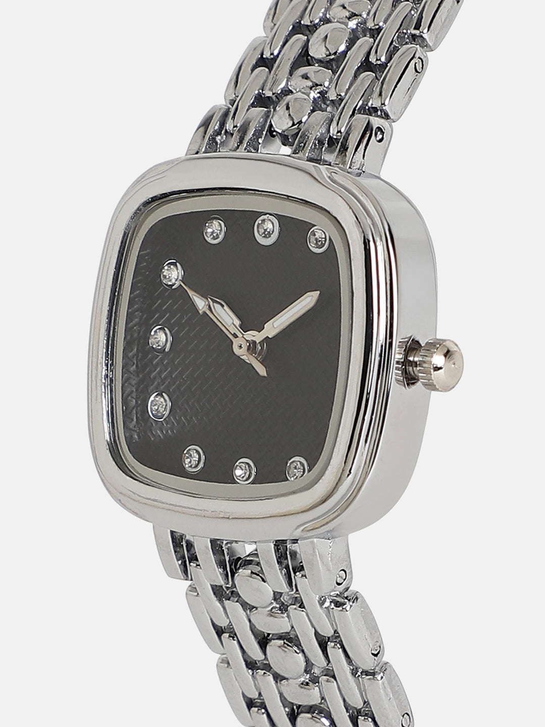 The Amuné Square Watch - Metallic Silver