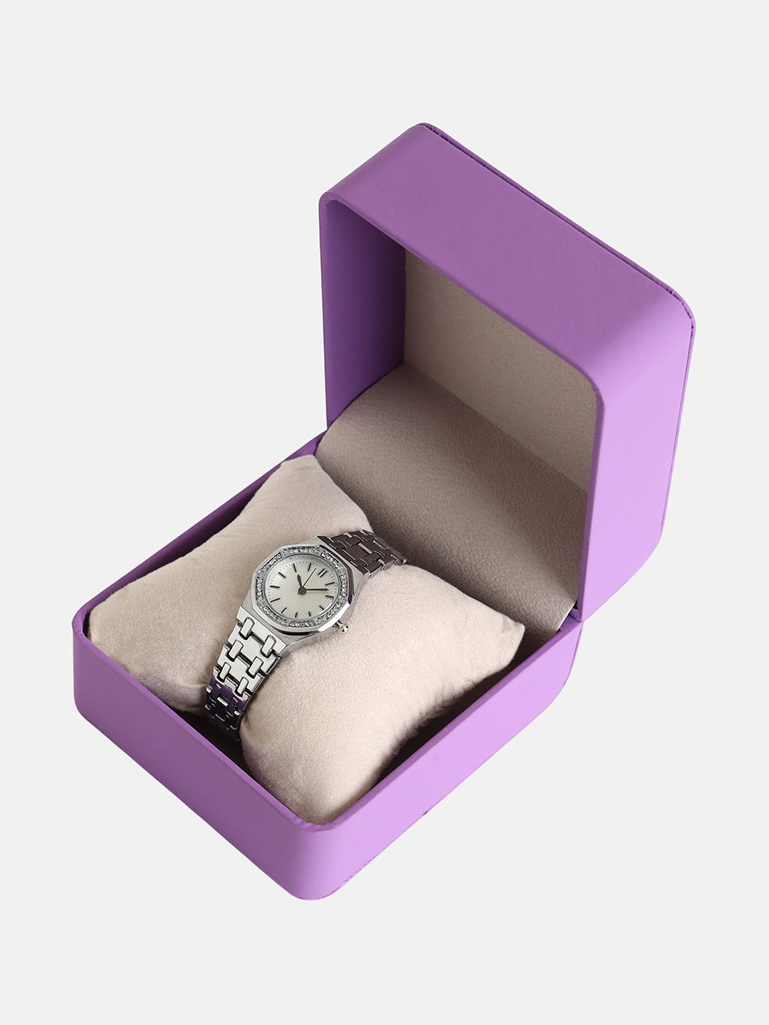 The Aetheria Cushion Watch - Metallic Silver