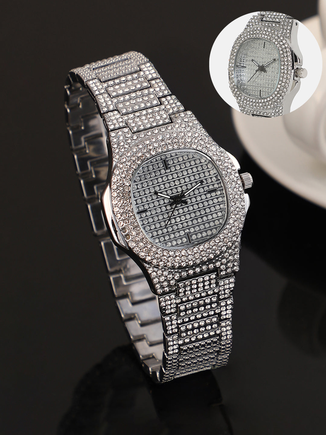 The Bijou Cirqé Cushion Watch - Metallic Silver