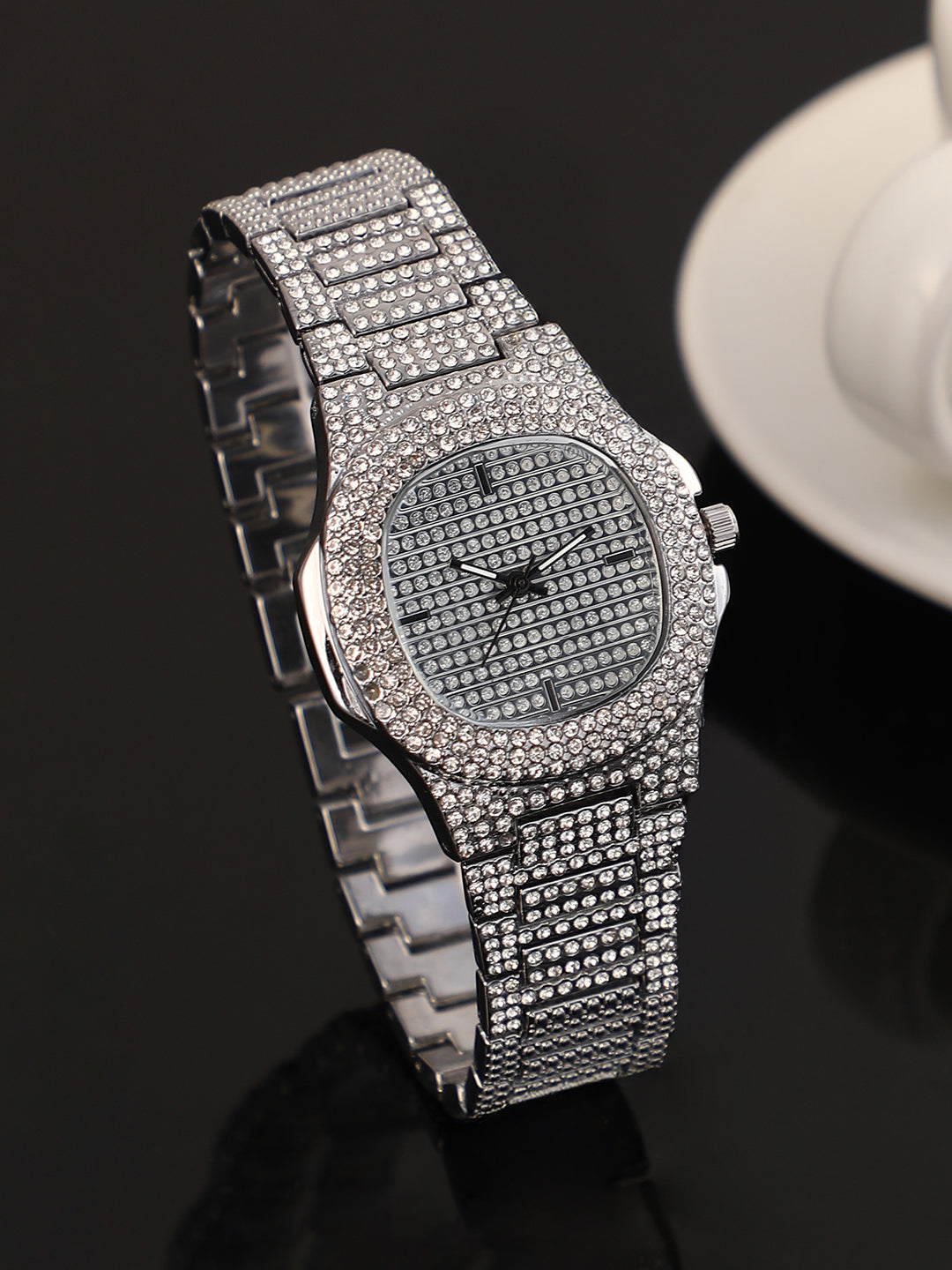 The Bijou Cirqé Cushion Watch - Metallic Silver