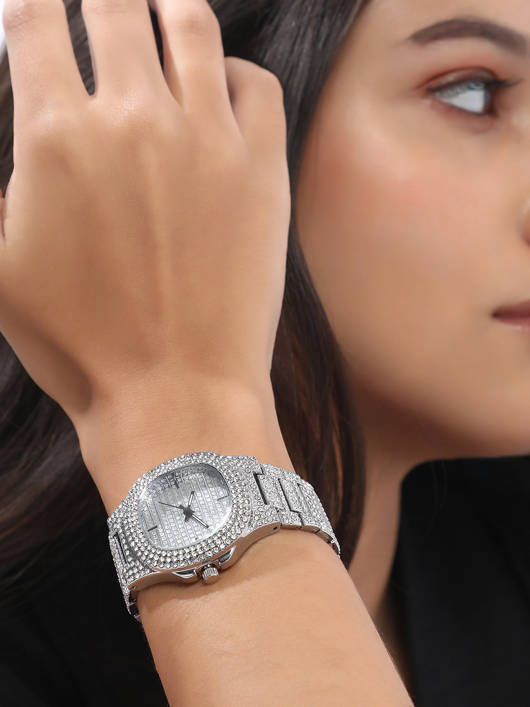 The Bijou Cirqé Cushion Watch - Metallic Silver