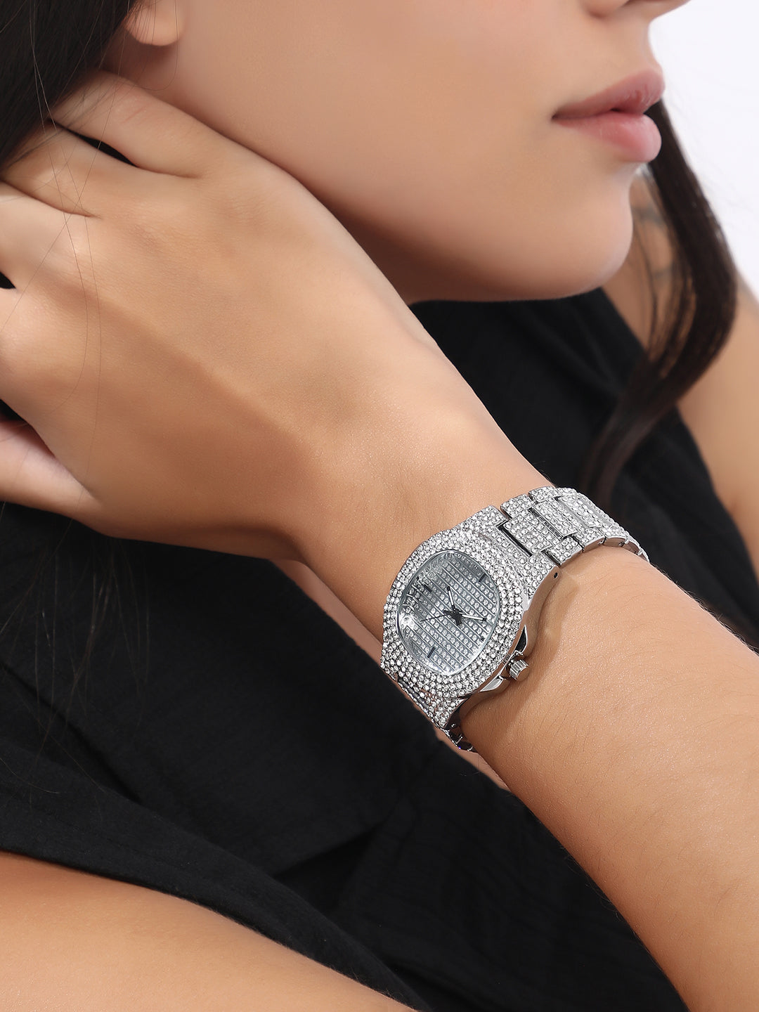 The Bijou Cirqé Cushion Watch - Metallic Silver