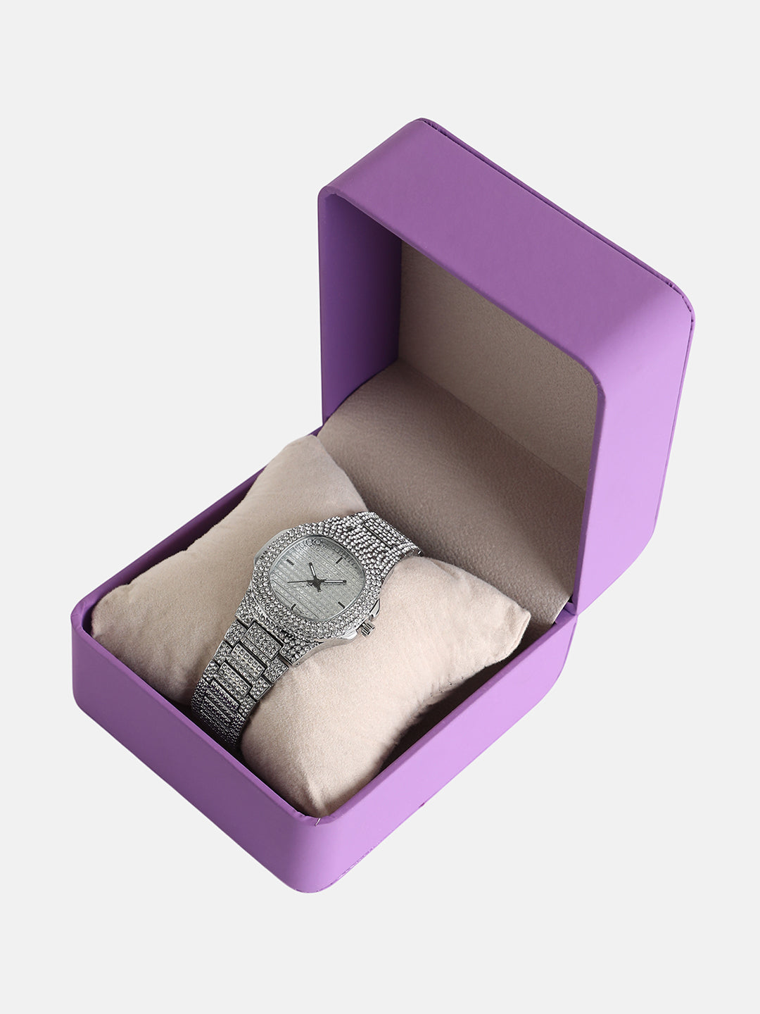 The Bijou Cirqé Cushion Watch - Metallic Silver