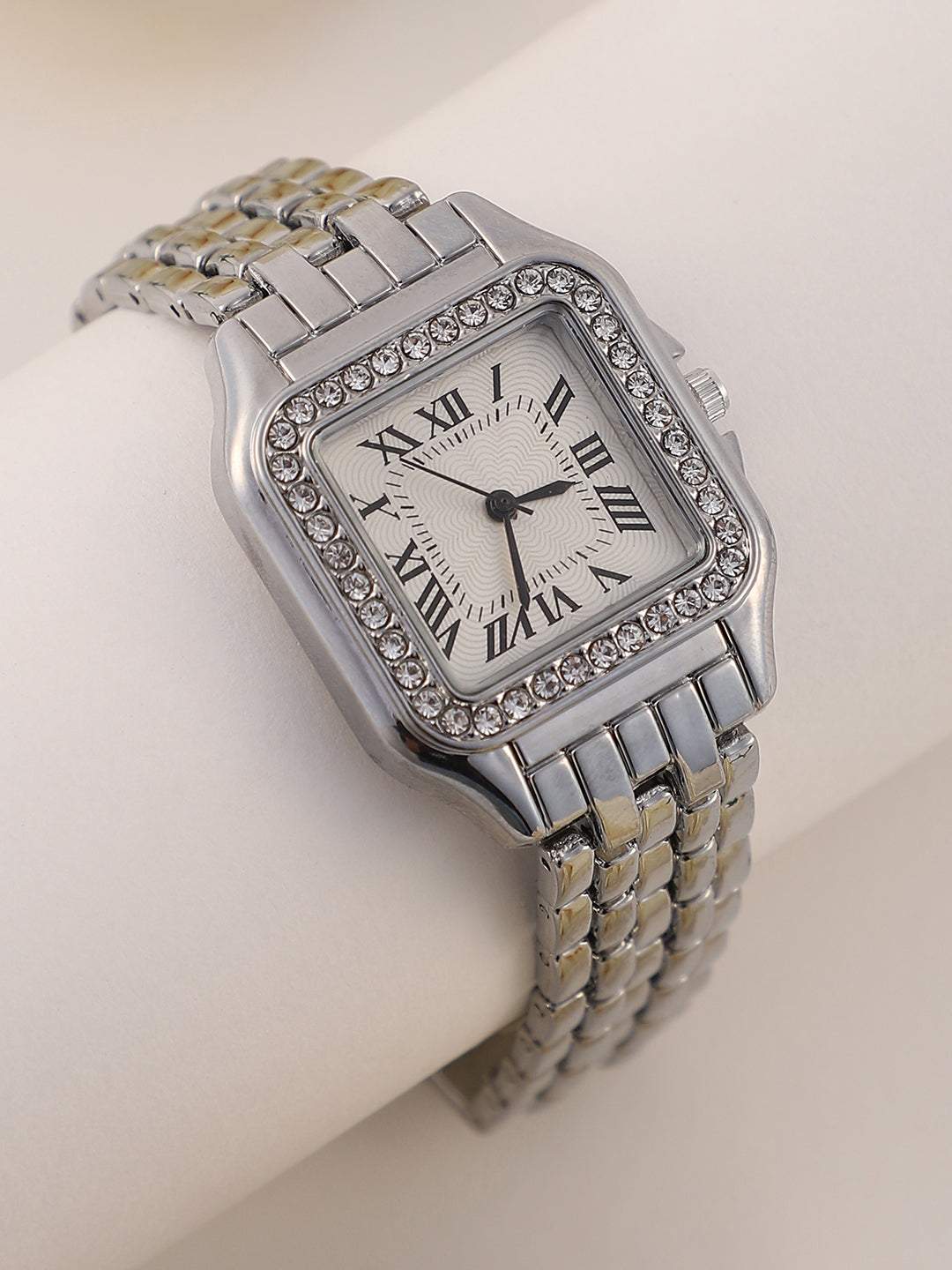 The Solene Square Watch - Metallic Silver