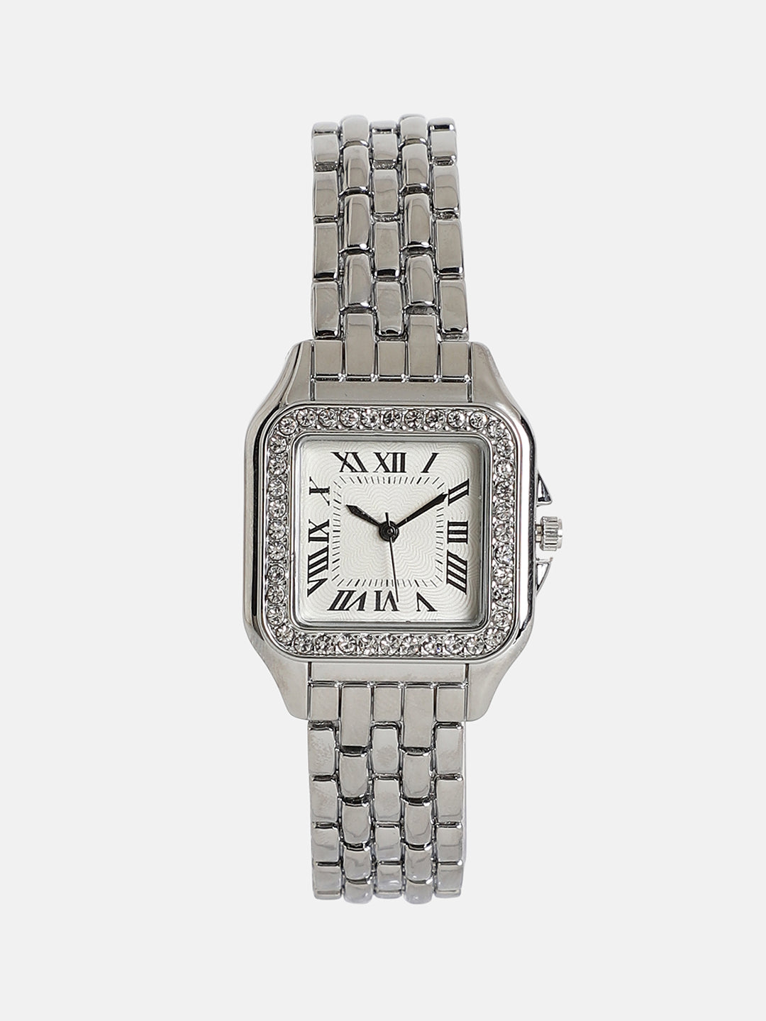 The Solene Square Watch - Metallic Silver