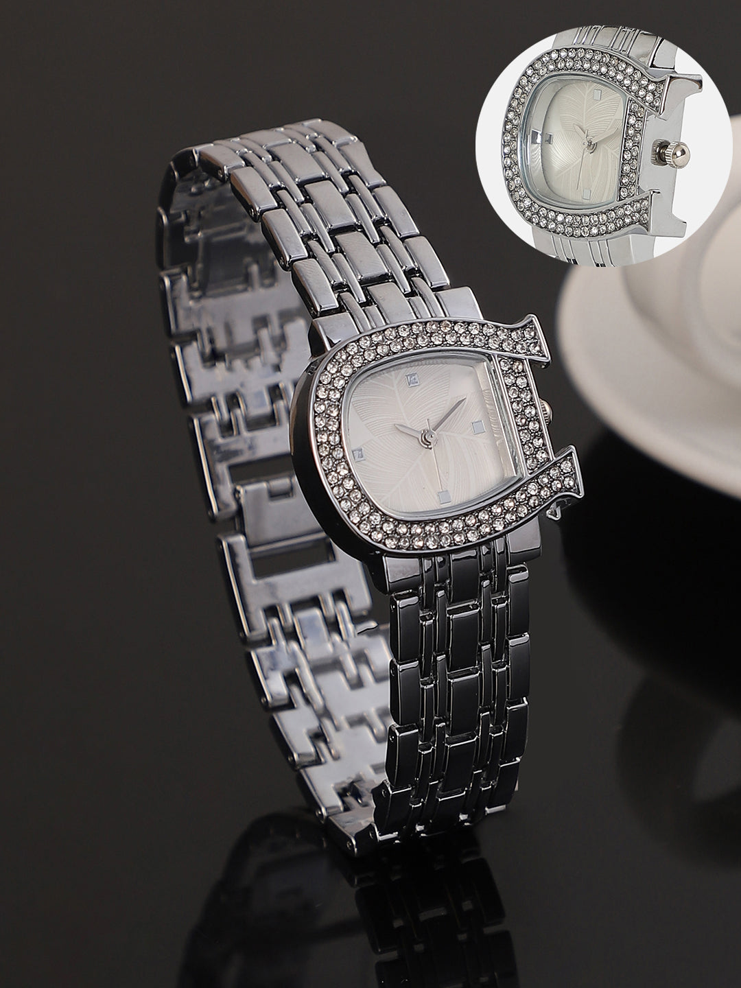 The Buckle Asymmetric Watch - Metallic Silver