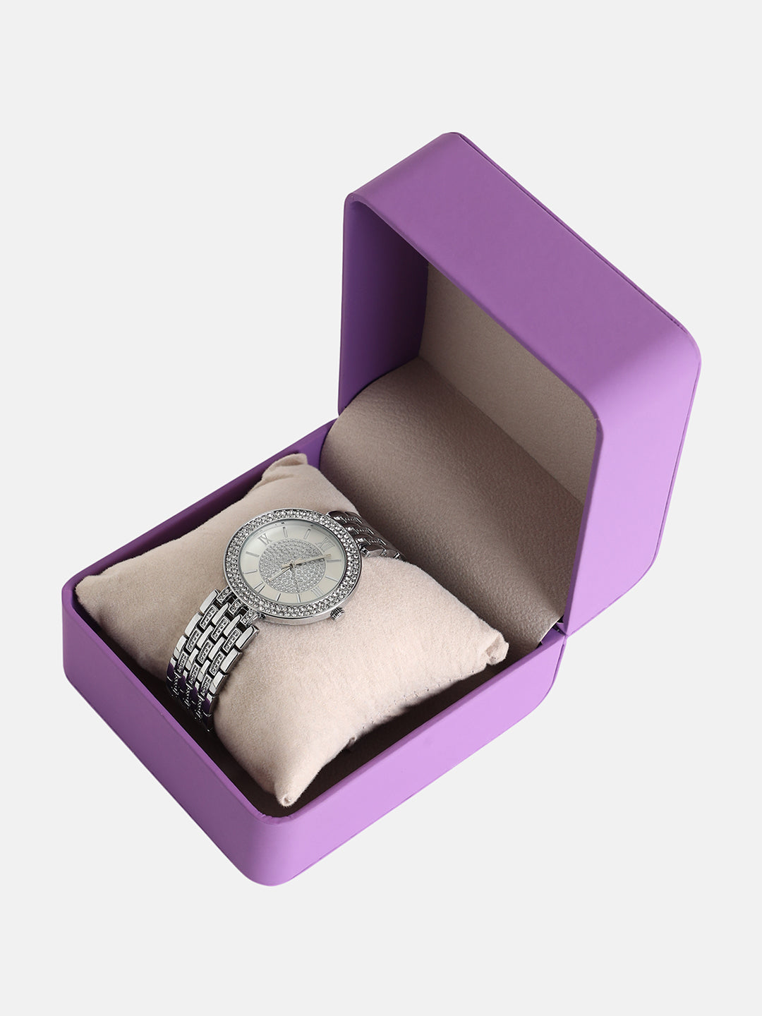 The Celestio Round Watch - Metallic Silver