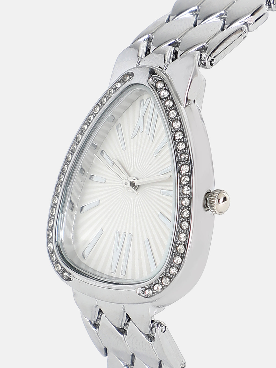 The Roman Serpenti Asymmetric Watch - Metallic Silver