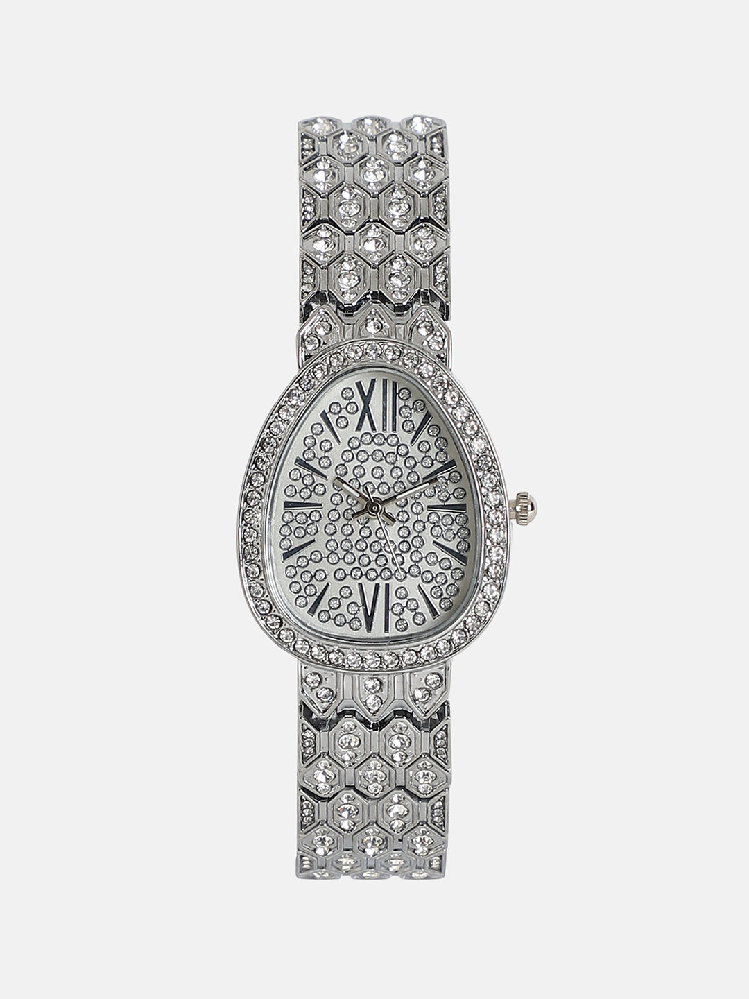 The Bijou Serpenti Oval Watch - Metallic Silver