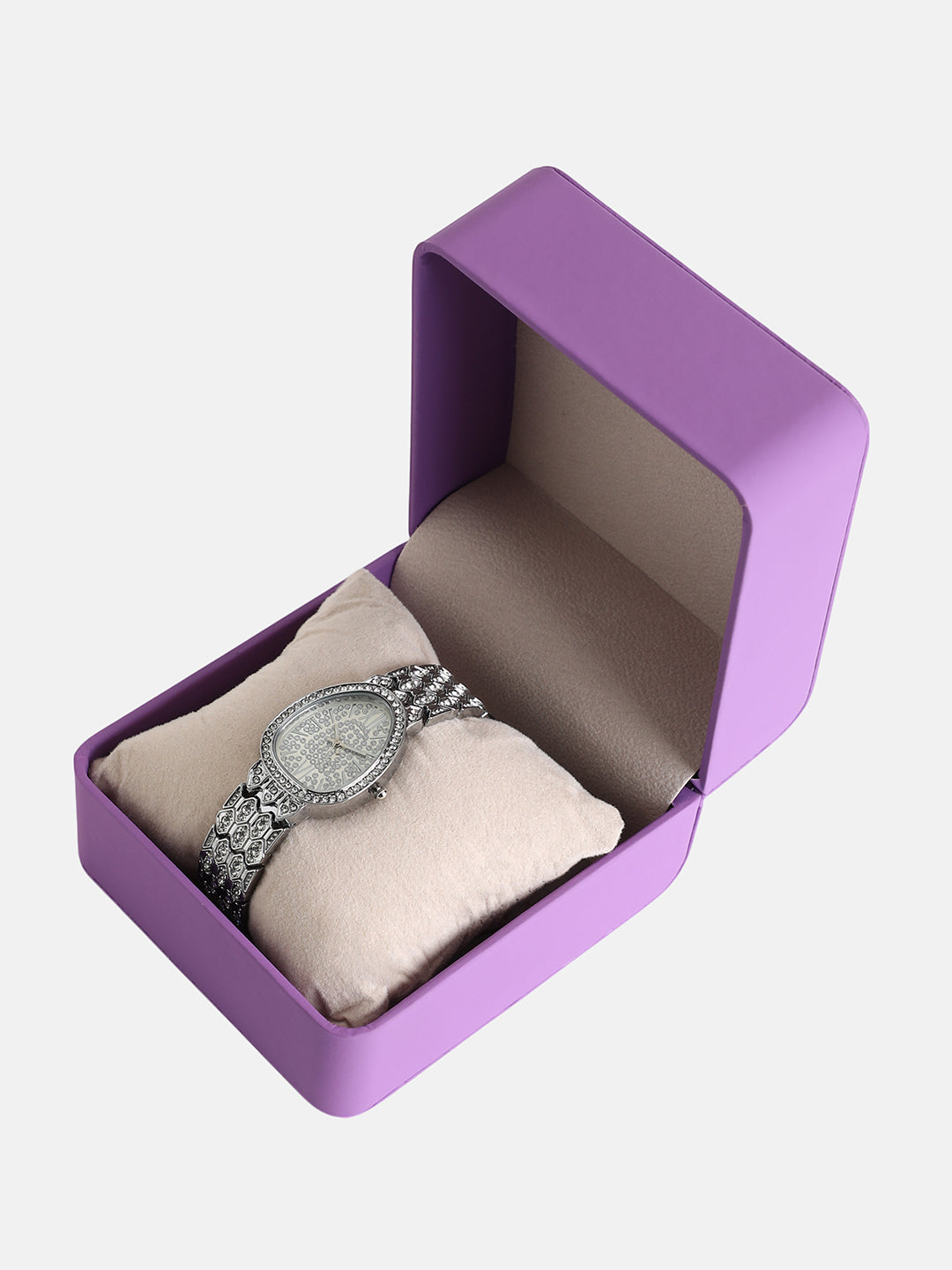 The Bijou Serpenti Oval Watch - Metallic Silver