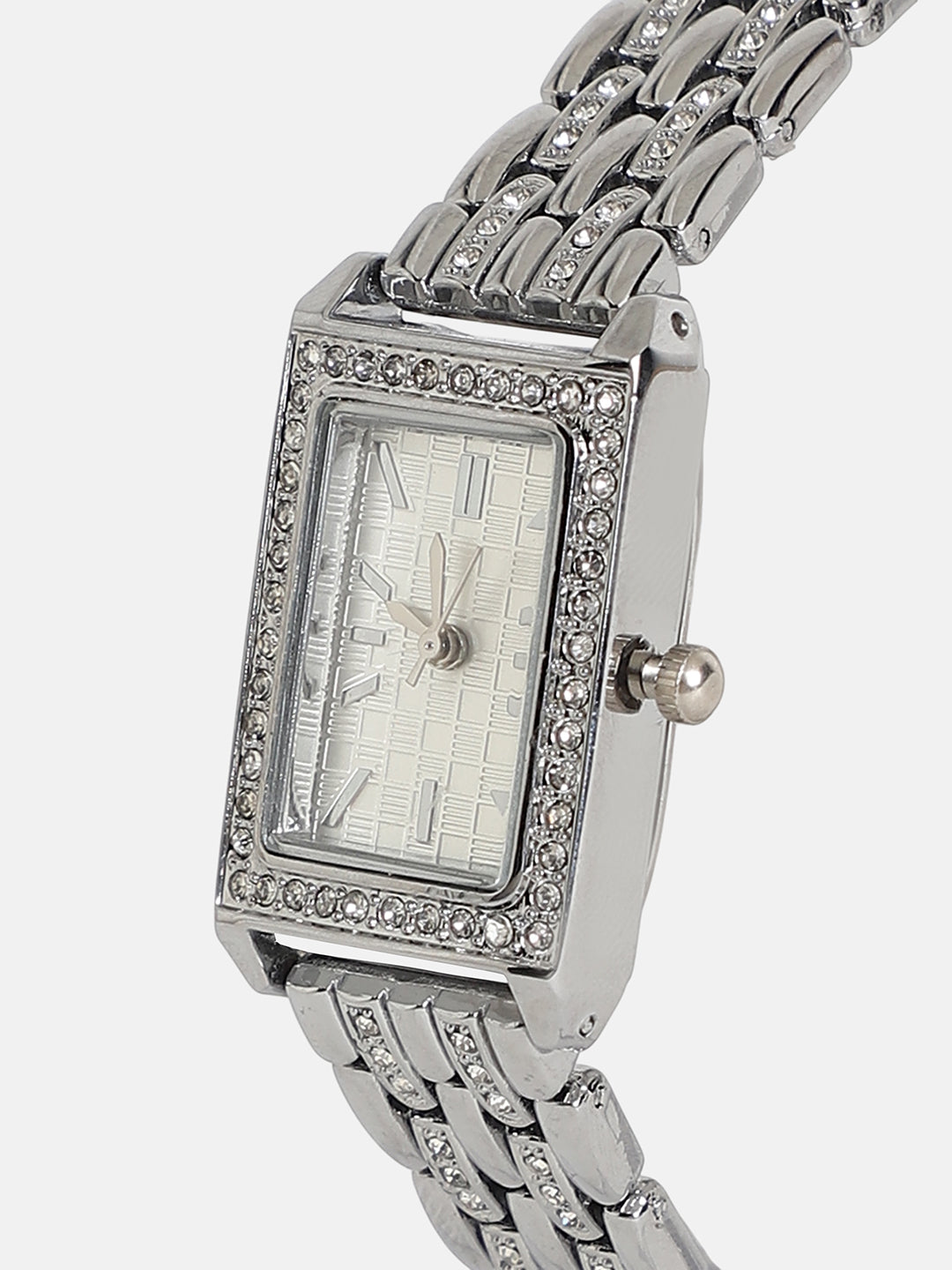 The Chérie Rectangular Watch - Metallic Silver