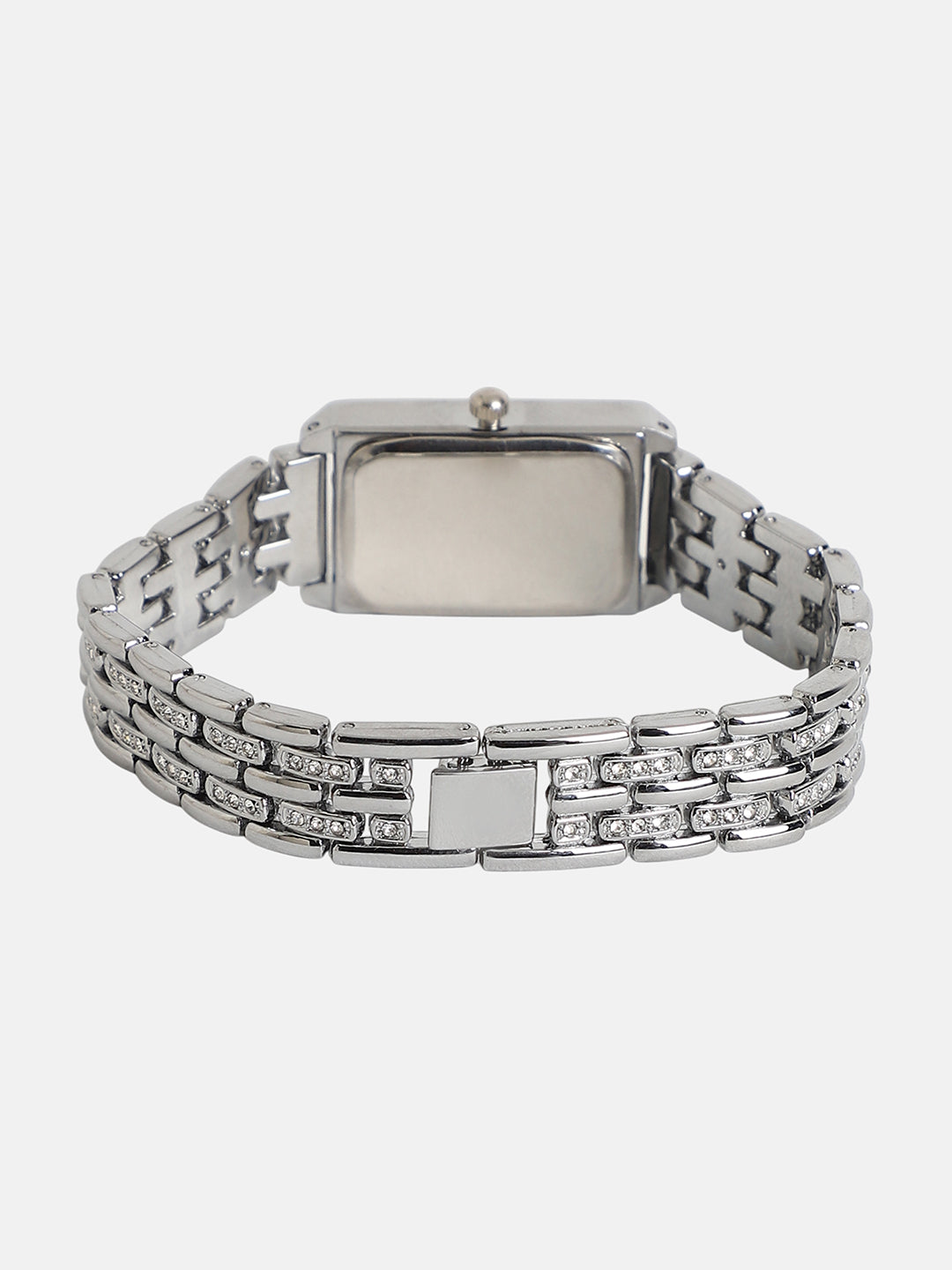 The Chérie Rectangular Watch - Metallic Silver