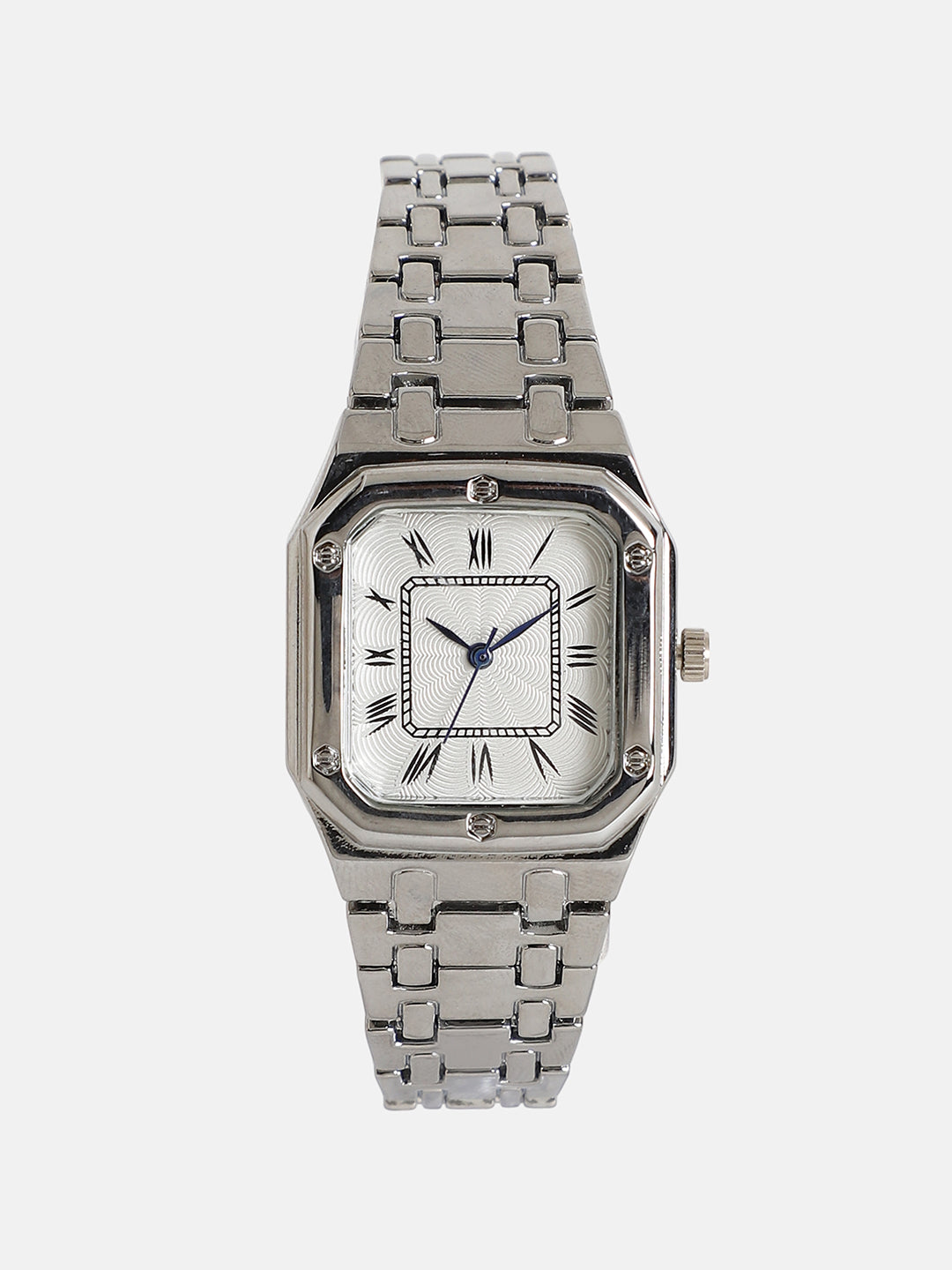 The Torque Roman Square Watch - Metallic Silver