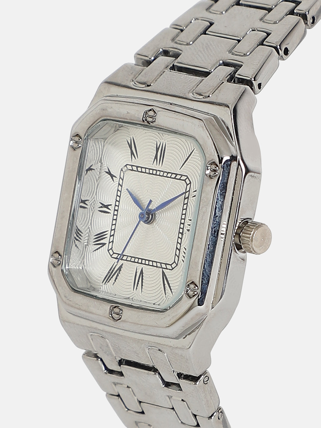 The Torque Roman Square Watch - Metallic Silver