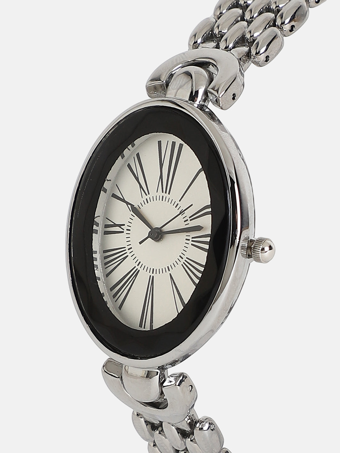 The Balmoral Oval Watch - Metallic Silver